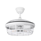 Ventilador de techo retráctil Fabrilamp Tornado LED blanco 3 palas motor DC Ø107cm — vista 3
