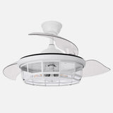 Ventilador de techo retráctil Fabrilamp Tornado LED blanco 3 palas motor DC Ø107cm — vista 2