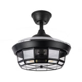 Ventilador de techo retráctil Fabrilamp Tornado LED negro 3 palas motor DC Ø91cm — vista 3