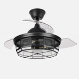 Ventilador de techo retráctil Fabrilamp Tornado LED negro 3 palas motor DC Ø107cm — vista 2