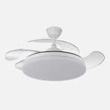 Ventilador de techo retráctil Fabrilamp Tridente LED blanco 4 palas motor DC 3000-6000K Ø107cm 59W — vista 2