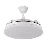 Ventilador de techo retráctil Fabrilamp Tridente LED blanco 4 palas motor DC 3000-6000K Ø107cm 59W — vista 3