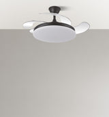 Ventilador de techo retráctil Fabrilamp Tridente LED negro 4 palas motor DC 3000-6000K Ø107cm 59W — vista 5