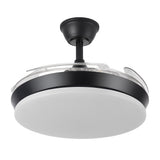 Ventilador de techo retráctil Fabrilamp Tridente LED negro 4 palas motor DC 3000-6000K Ø91cm 59W — vista 3