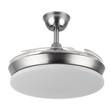 Ventilador de techo retráctil Fabrilamp Tridente LED níquel 4 palas motor DC 3000-6000K Ø91cm 59W — vista 3