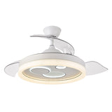 Ventilador de techo retráctil Fabrilamp Turia LED blanco 3 palas motor DC 3000-6000K Ø107cm 72W — vista 4