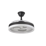 Ventilador de techo retráctil Fabrilamp Turia LED negro blanco 3 palas motor DC 3000-6000K Ø107cm — vista 3