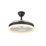 Ventilador de techo retráctil Fabrilamp Turia LED negro blanco 3 palas motor DC 3000-6000K Ø107cm — vista 5