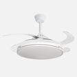 Ventilador de techo retráctil Fabrilamp Papiro LED blanco 4 palas motor DC 3000-6000K Ø107cm 59W — vista 1