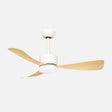 Ventilador de techo Fabrilamp Yeste LED blanco haya 3 palas motor DC 3000-6500K Ø106cm 18W — vista 1