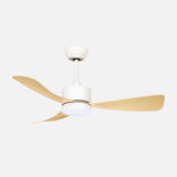 Ventilador de techo Fabrilamp Yeste LED blanco haya 3 palas motor DC 3000-6500K Ø106cm 18W — vista 1