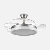 Ventilador de techo retráctil Fabrilamp Zenit LED níquel 4 palas motor DC Ø107cm 59W 208491303
