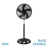Ventilador industrial Fabrilamp Agudo negro 5 palas Ø50cm 210441009