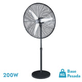 Ventilador de pie industrial Fabrilamp Alarcon negro plata 3 palas Ø80cm — vista 1