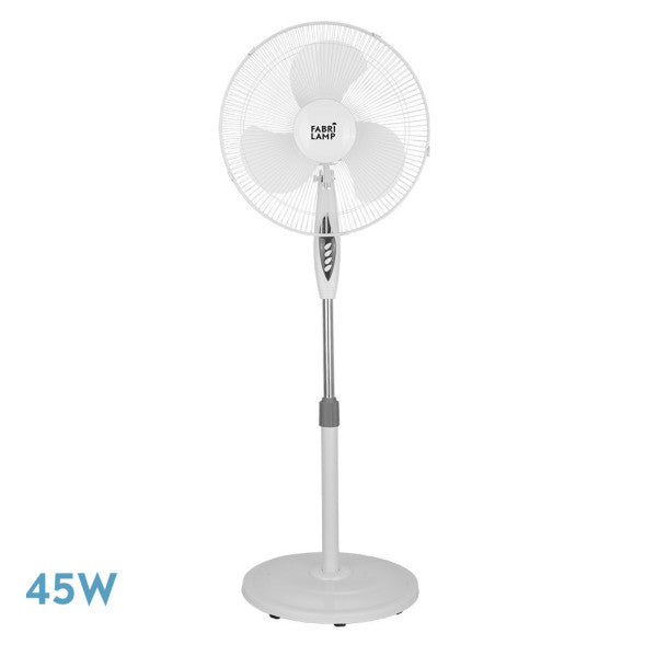 Ventilador de pie Fabrilamp Bise blanco 3 palas Ø43cm 184041001