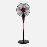 Ventilador de pie Fabrilamp Borlon burdeos negro 5 palas Ø43cm — vista 2