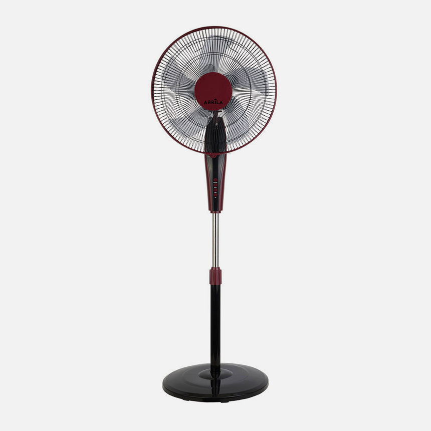 Ventilador de pie Fabrilamp Borlon burdeos negro 5 palas Ø43cm — vista 2