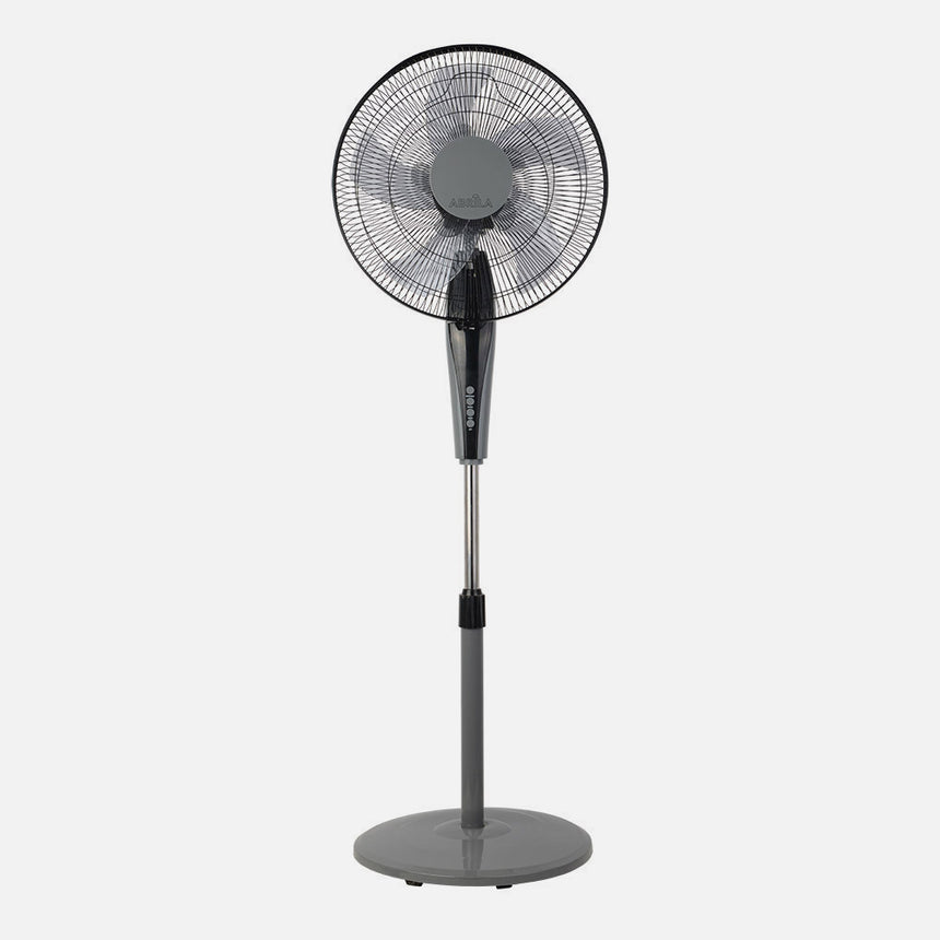 Ventilador de pie Fabrilamp Borlon negro gris 5 palas Ø43cm — vista 2