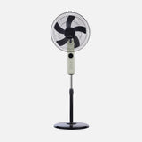 Ventilador de pie Fabrilamp Circus negro beis 5 palas Ø43cm — vista 2
