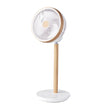 Ventilador de pie Fabrilamp Colibri blanco haya 3 palas motor DC — vista 1