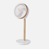 Ventilador de pie Fabrilamp Colibri blanco haya 3 palas motor DC — vista 2