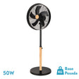 Ventilador de pie Fabrilamp Falcon negro haya 5 palas Ø45cm — vista 1