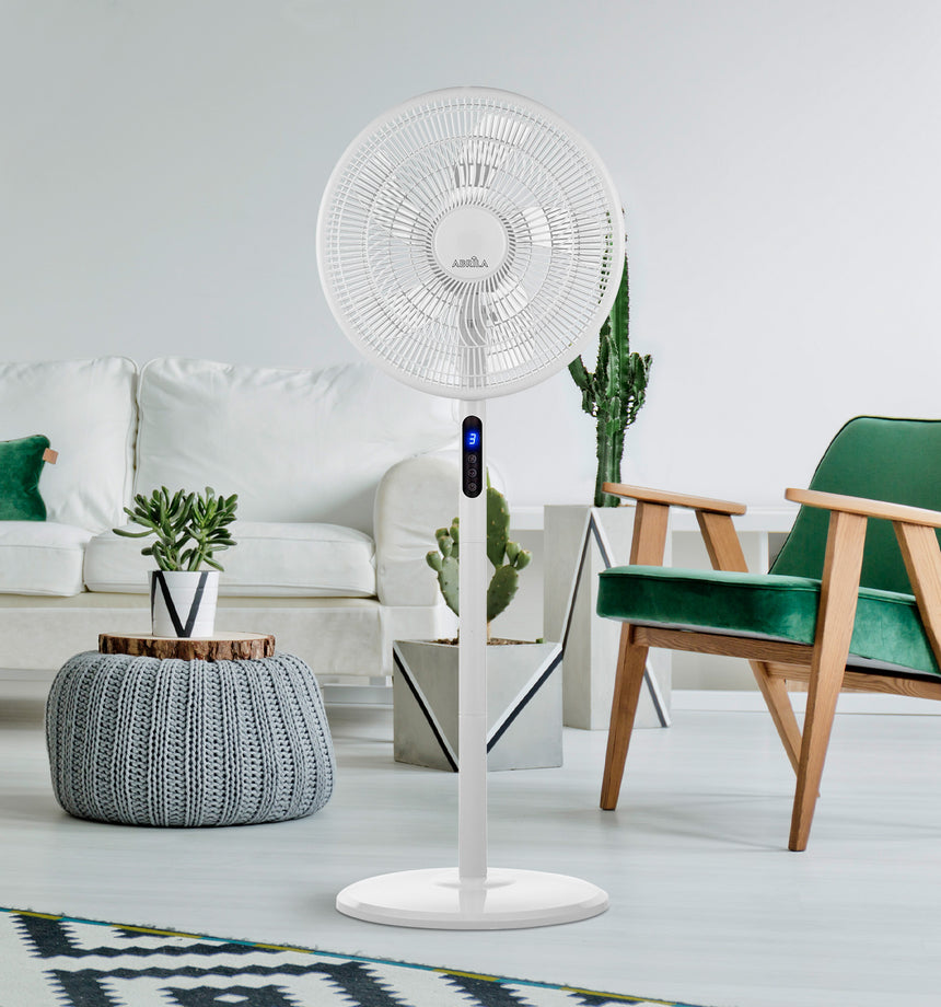 Ventilador de pie Fabrilamp Icono blanco 5 palas Ø44cm — vista 3