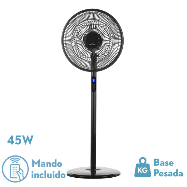 Ventilador de pie Fabrilamp Icono negro 5 palas Ø44cm 207441009