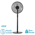 Ventilador de pie Fabrilamp Icono negro 5 palas Ø44cm — vista 1