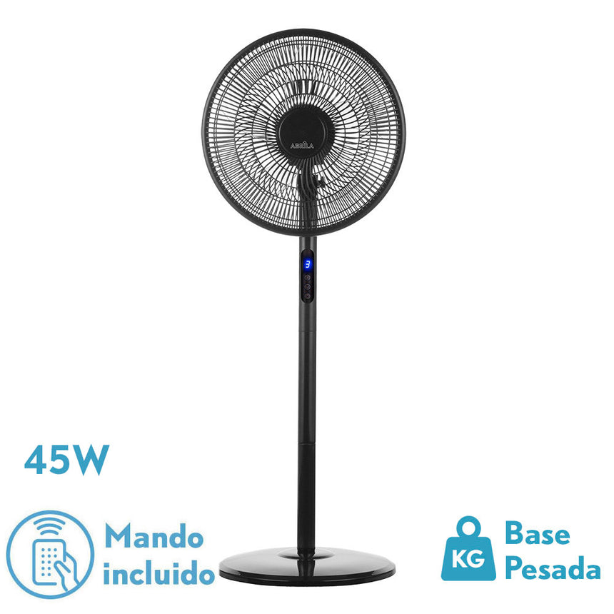 Ventilador de pie Fabrilamp Icono negro 5 palas Ø44cm — vista 1