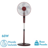 Ventilador de pie Fabrilamp Rayo burdeos negro 5 palas Ø43cm — vista 1