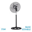 Ventilador de pie industrial Fabrilamp Reforzado negro plata 5 palas Ø50cm — vista 1