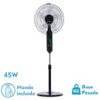 Ventilador de pie Fabrilamp Rodium negro 5 palas Ø43cm — vista 1