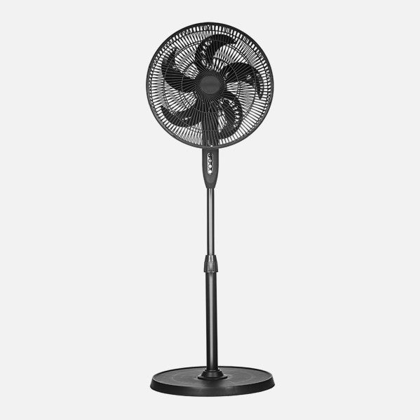 Ventilador de pie Fabrilamp Siluro negro 5 palas Ø42cm 256141009