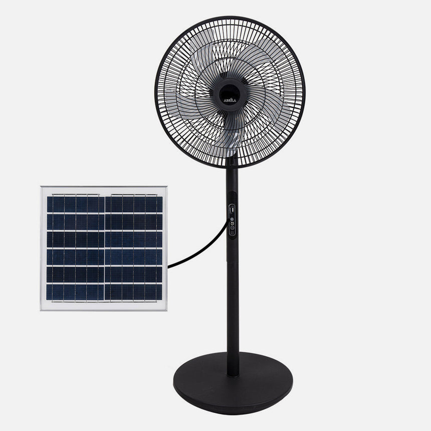 Ventilador de pie Fabrilamp Rialto negro 5 palas motor DC Ø41cm — vista 2