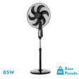 Ventilador de pie Fabrilamp Granizo negro 6 palas Ø50cm — vista 1