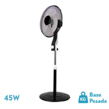 Ventilador de pie Fabrilamp Magico negro blanco 3 palas Ø50cm — vista 1