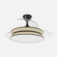 Ventilador de techo retráctil Fabrilamp Decor LED negro natural 3 palas motor DC 3000-6000K Ø108cm — vista 1