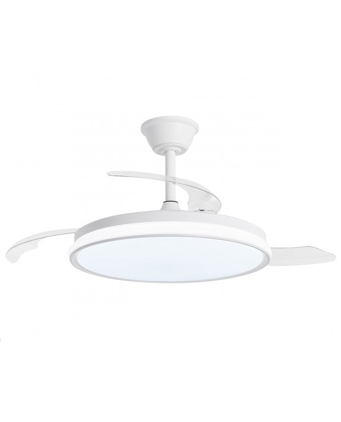 Ventilador de techo retráctil con luz AJP Dublin LED blanco 3 palas 3000-6500K Ø50cm 68W 16001