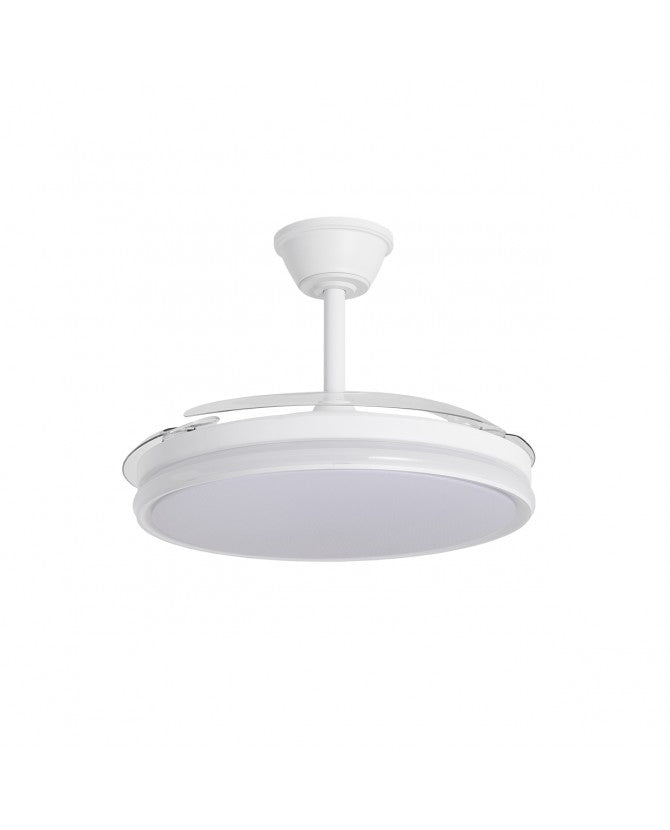 Ventilador de techo retráctil con luz AJP Dublin LED blanco 3 palas 3000-6500K Ø50cm 68W 16001