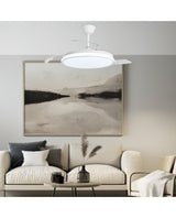 Ventilador de techo retráctil con luz AJP Dublin LED blanco 3 palas 3000-6500K Ø50cm 68W 16001