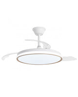 Ventilador de techo retráctil con luz AJP Dublin LED blanco 3 palas 3000-6500K Ø50cm 68W 16001