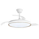 Ventilador de techo retráctil con luz AJP Dublin LED madera oscura 3 palas 3000-6500K Ø50cm 68W 16004 — vista 10