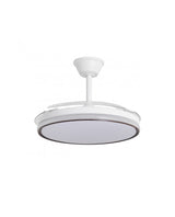 Ventilador de techo retráctil con luz AJP Dublin LED madera oscura 3 palas 3000-6500K Ø50cm 68W 16004