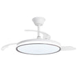 Ventilador de techo retráctil con luz AJP Dublin LED madera oscura 3 palas 3000-6500K Ø50cm 68W 16004 — vista 1