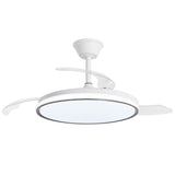 Ventilador de techo retráctil con luz AJP Dublin LED madera oscura 3 palas 3000-6500K Ø50cm 68W 16004 — vista 1
