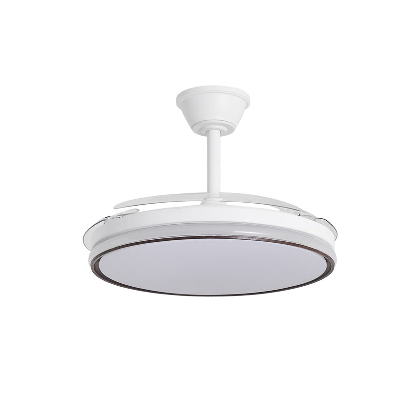 Ventilador de techo retráctil con luz AJP Dublin LED madera oscura 3 palas 3000-6500K Ø50cm 68W 16004 — vista 4