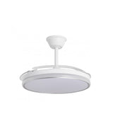 Ventilador de techo retráctil con luz AJP Dublin LED plata 3 palas 3000-6500K Ø50cm 68W 16002