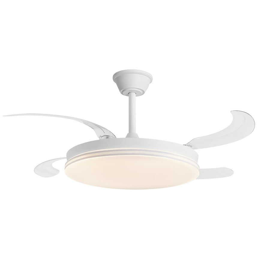 Ventilador de techo retráctil con luz AJP Ecos LED blanco 4 palas 3000-6500K Ø50cm 60W 11830 — vista 1