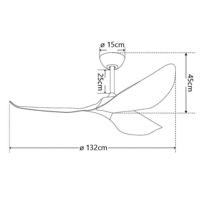 Ventilador de techo AJP Garden blanco 3 palas Ø132cm 16035 — vista 2